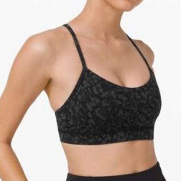 Lululemon Flow Y Bra Nulu B/C Cup In Wild Thing Camo Deep Coal Multi Size 8 - Picture 3 of 7